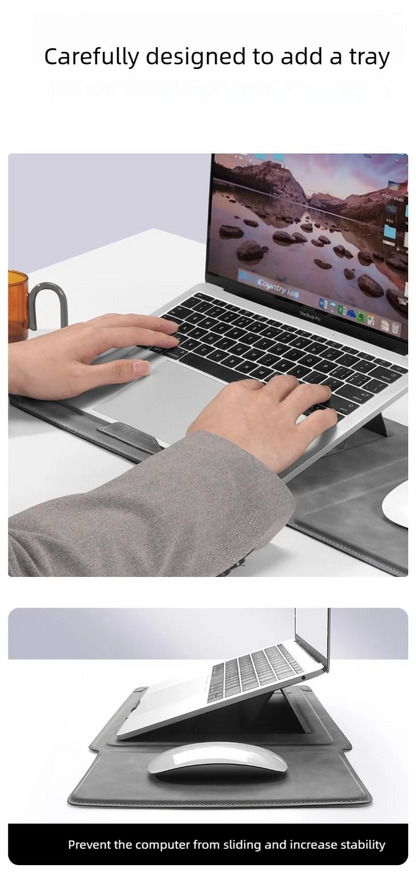 TAIKESEN Laptop Sleeve Case with Stand – PU, 13–16 Inch, for MacBook Air/Pro, Huawei, HP, Dell (Unisex)