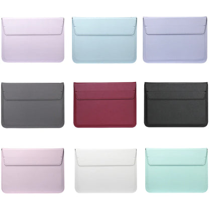 PU Leather Laptop Sleeve Case – 11" to 16.2" | MacBook Air Pro, Notebook Bag | Multiple Colors