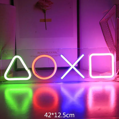 Game Neon Sign Light – USB Powered LED Wall Décor for Gaming Room