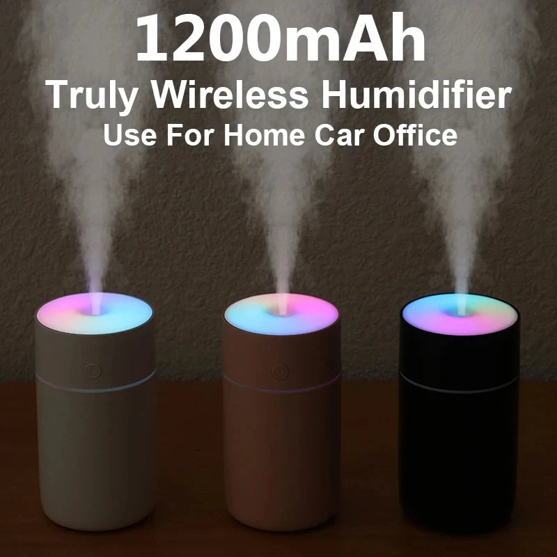 HOMEFISH Mini USB Aroma Diffuser – Portable Rechargeable Wireless Humidifier, Essential Oil Atomizer for Home & Car