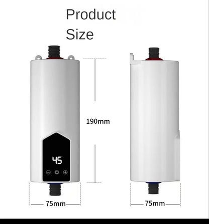 Portable electric water heater by R.E.D. Shopping, 220V 4500W, compact for bathroom hot water and kitchen heating.
