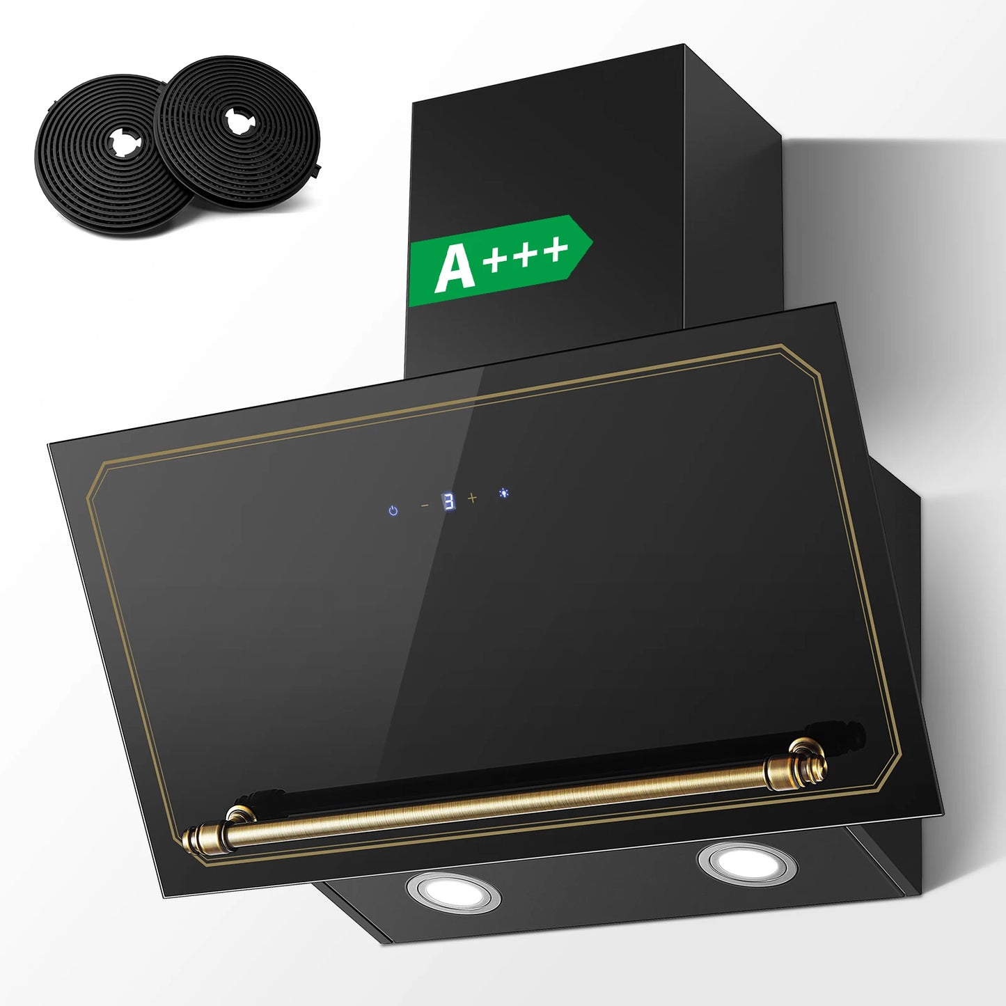 60cm Retro Wall Hood | 400m³/h Suction | A+++ | LED | Dual Filter