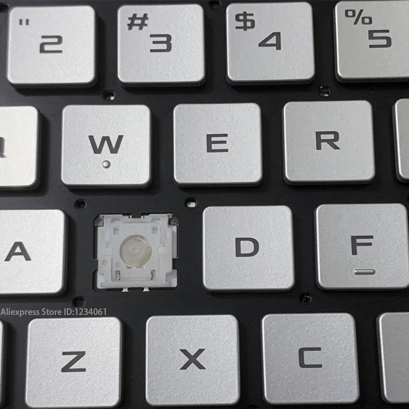 Asus ROG Zephyrus G14 Replacement Keycap – Silver, with Clips, for GA401 Series Laptops