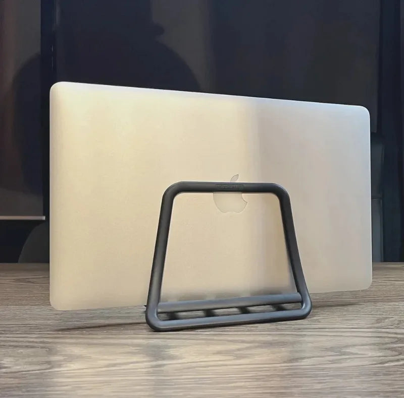 Vertical Laptop & iPad Stand – Gravity-Based, Multi-Device Desktop Holder, ABS Plastic