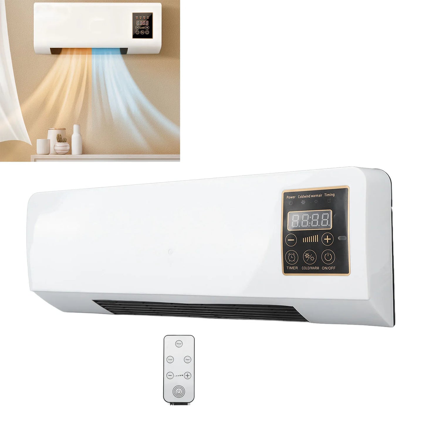 Portable Mini Space Heater | Silent | Flame Retardant | Anti-Overheat | EU Plug