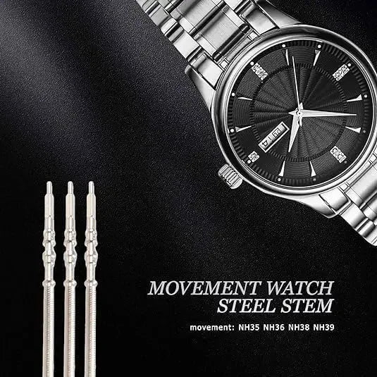 Stainless Steel Watch Crown Stem for NH35 / NH36 / NH38 / NH39 Automatic Movements