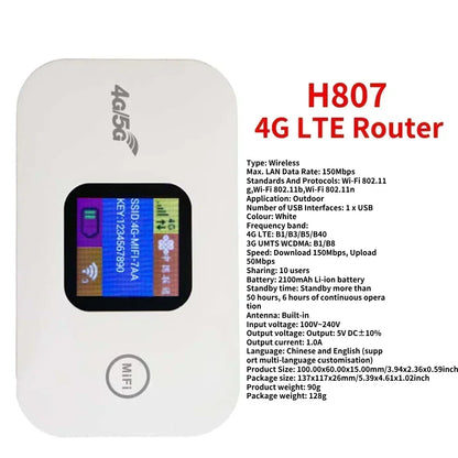 Portable R.E.D. Shopping 4G/5G WiFi router with SIM card slot, compact device providing 150Mbps wireless internet connectivity.
