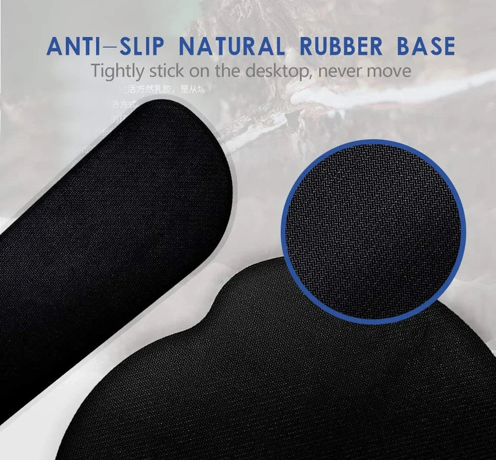 FunDigi Memory Foam Wrist Rest Mouse Pad – Superfine Fibre, Ergonomic, 4 Styles