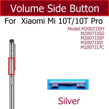 Xiaomi Mi 10T Pro volume and power side key replacement spare parts, showing the electronic button component.