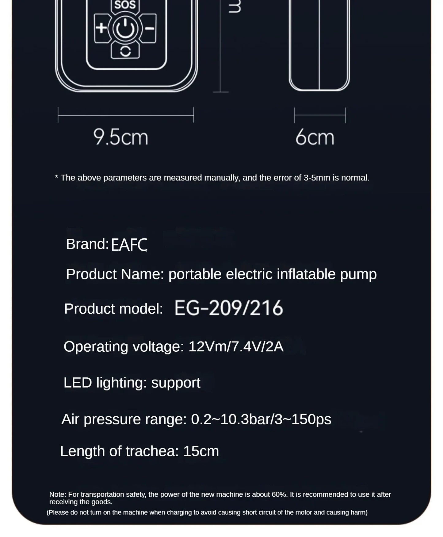 Portable Wireless Tire Inflator | 12V 150PSI Electric Air Pump for Car, Motorcycle, Bicycle & Ball