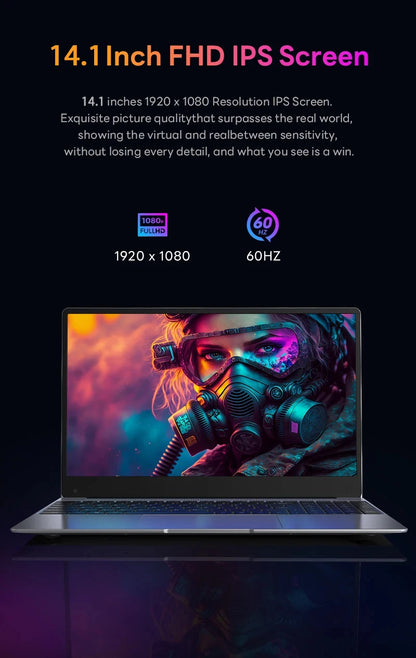 14.1" Gaming Laptop – Intel Core i9-10980HK, 16GB RAM, up to 2TB SSD, Windows 11 | Portable Office & Gaming Notebook