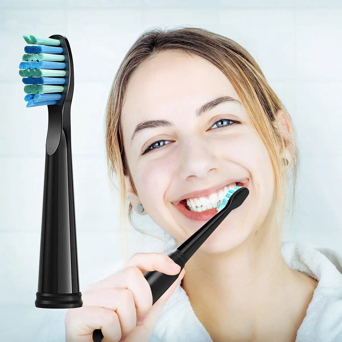 Fairywill Electric Toothbrush Replacement Heads – 5/10/20 Pcs, Teeth Whitening Compatible
