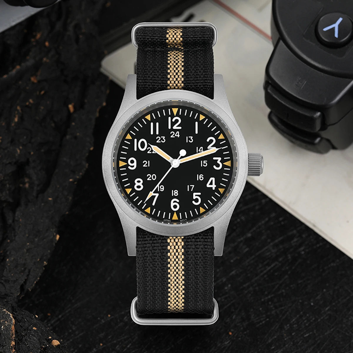 Militado ML05 Vintage Field Watch – 38mm, VH31 Sweep, Sapphire AR Crystal, Luminous