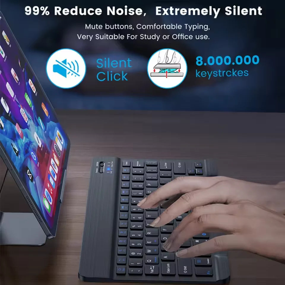 Bluetooth Wireless Keyboard & Mouse Combo for iPad, iOS, Android, Windows