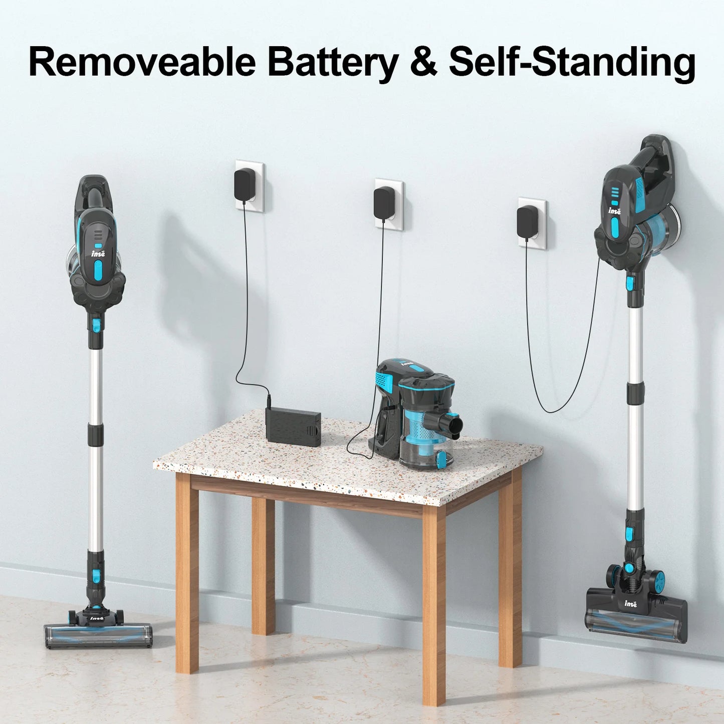 INSE Cordless Vacuum Cleaner 6-in-1 | 20KPa | 40 Min Runtime | Stick & Handheld