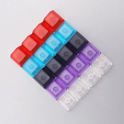 Frosted Transparent Cherry Profile R4 Keycaps – 10/20pcs Blank Backlit, MX Switch, DIY