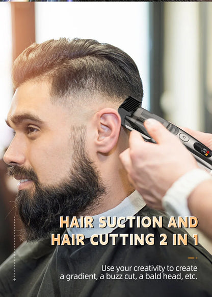 Vacuum Body Trimmer for Men – Groin, Chest & Body Hair Shaver with Built-In Vacuum