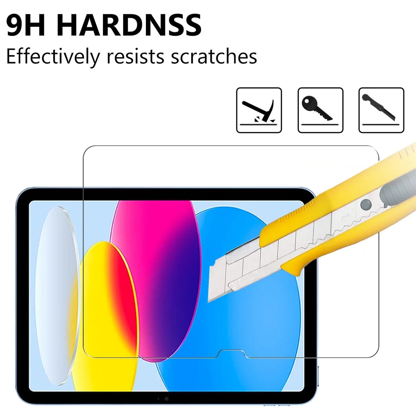 Tempered Glass Screen Protector for iPad 10th Gen 10.9" (2022) & iPad 11 A16 (2025)