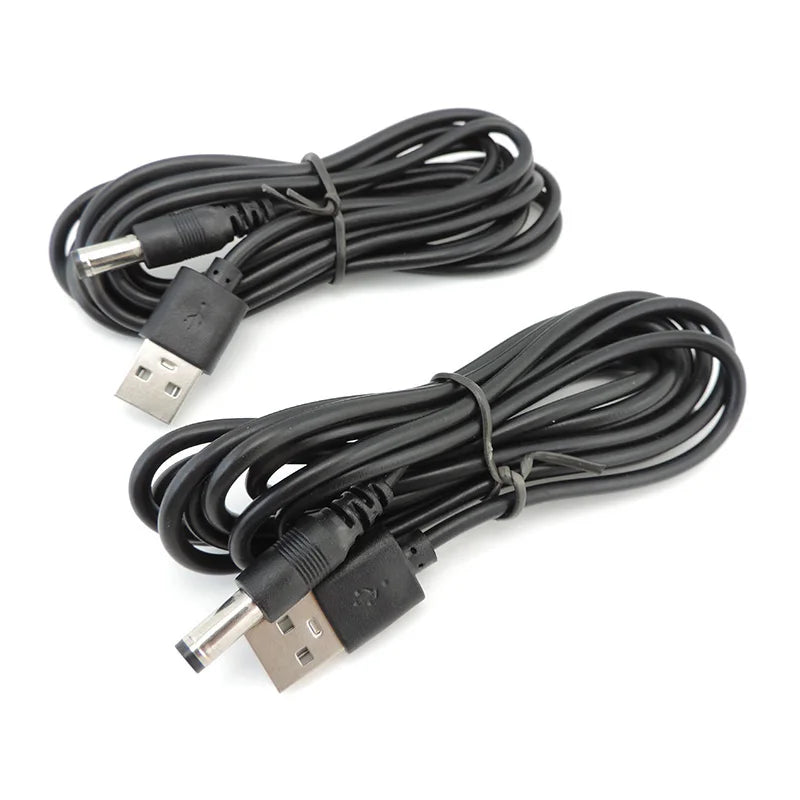 USB 2.0 Male A to DC 5.5mm x 2.1mm Plug Jack DC Power Cord Socket Connector 5V Cable Line 5.5mm*2.1mm 1