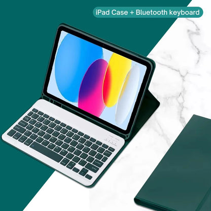 PULUZ Detachable Bluetooth Keyboard Case for iPad 10th Gen 10.9" & iPad 11" A16 2025 – with Pencil Holder