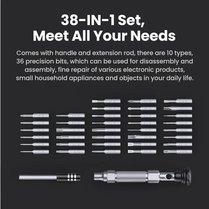 UGREEN 38-in-1 Precision Screwdriver Set | Phone, Laptop, Watch, Glasses Repair Tool Kit