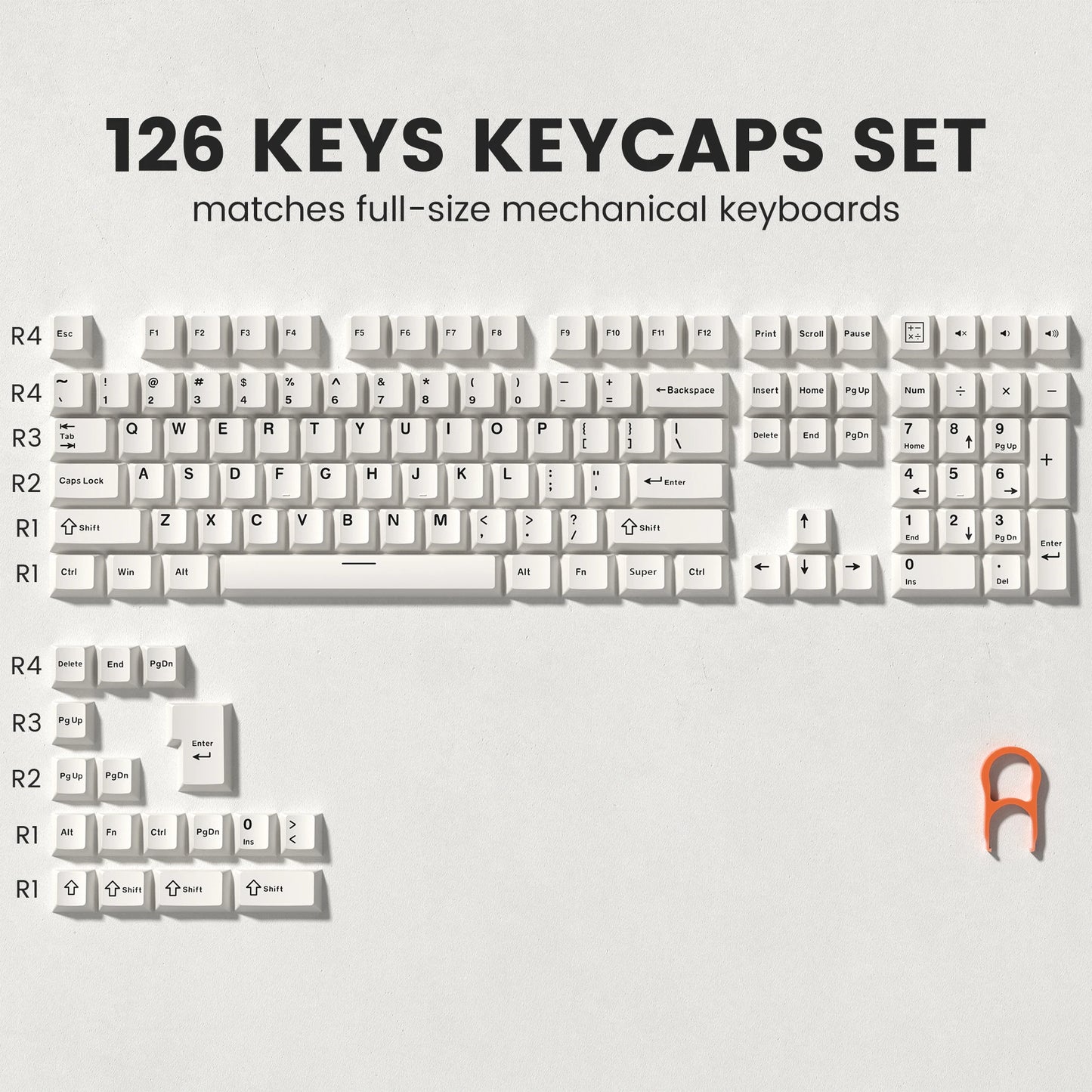 140-Key Cherry Profile Shine-Through RGB PBT Double Shot Keycaps for Cherry/Gateron MX Switches
