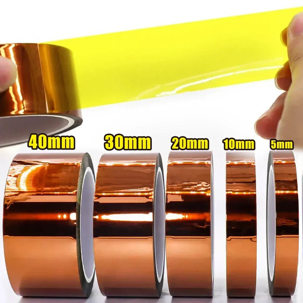 Polyimide Heat Resistant Tape – Gold Finger PCB & Battery Insulation | 33M