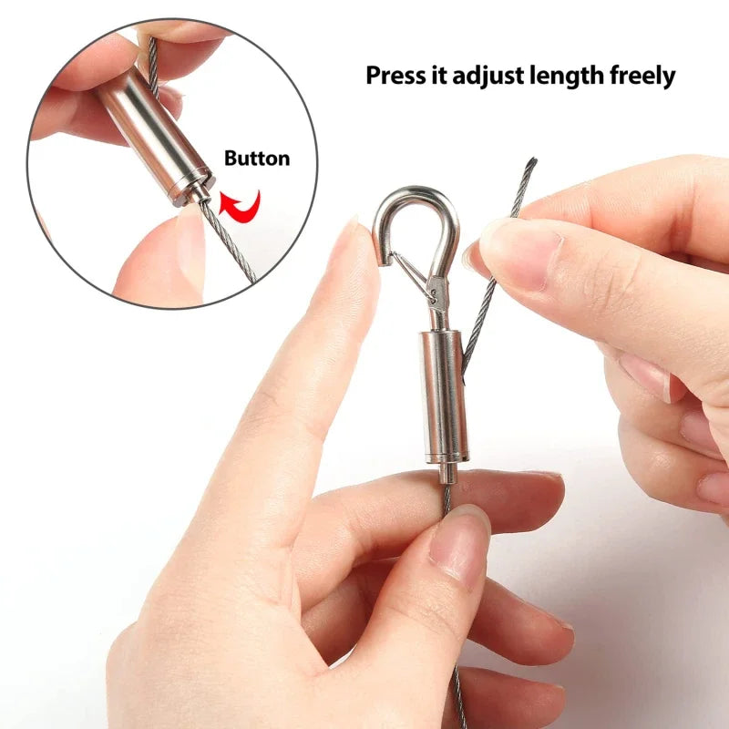 Adjustable Stainless Steel Wire Rope Clothesline