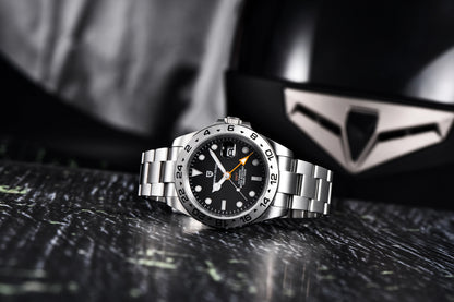 PAGANI DESIGN PD1682 GMT Automatic Watch – 42mm Sapphire Crystal, Stainless Steel, 100M Water Resistant