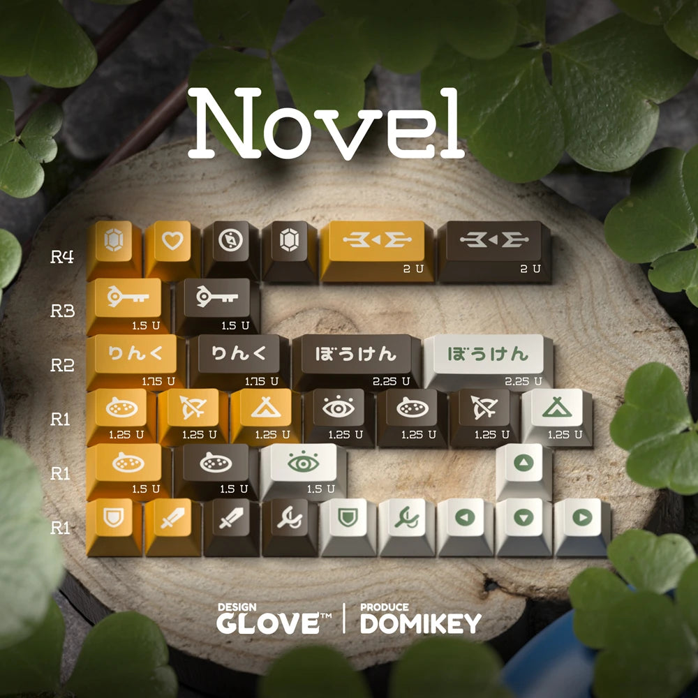 Glove X Domikey Cherry Adventurer ABS Doubleshot Keycaps – MX Stem, 60/87/104 Layout