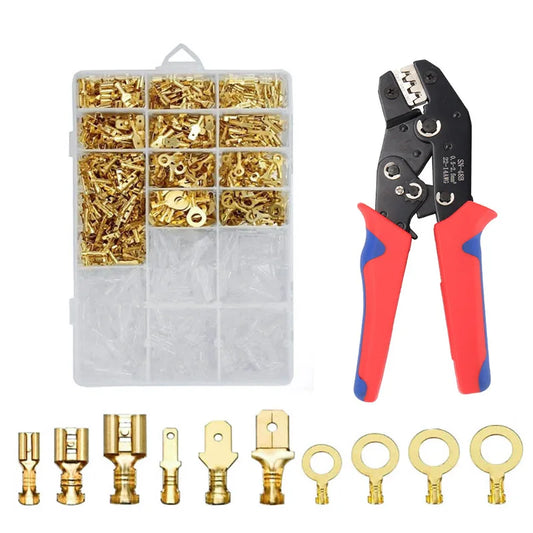 Insulated Spade Connector Kit – Male & Female Crimp Terminals 2.8/6.3mm