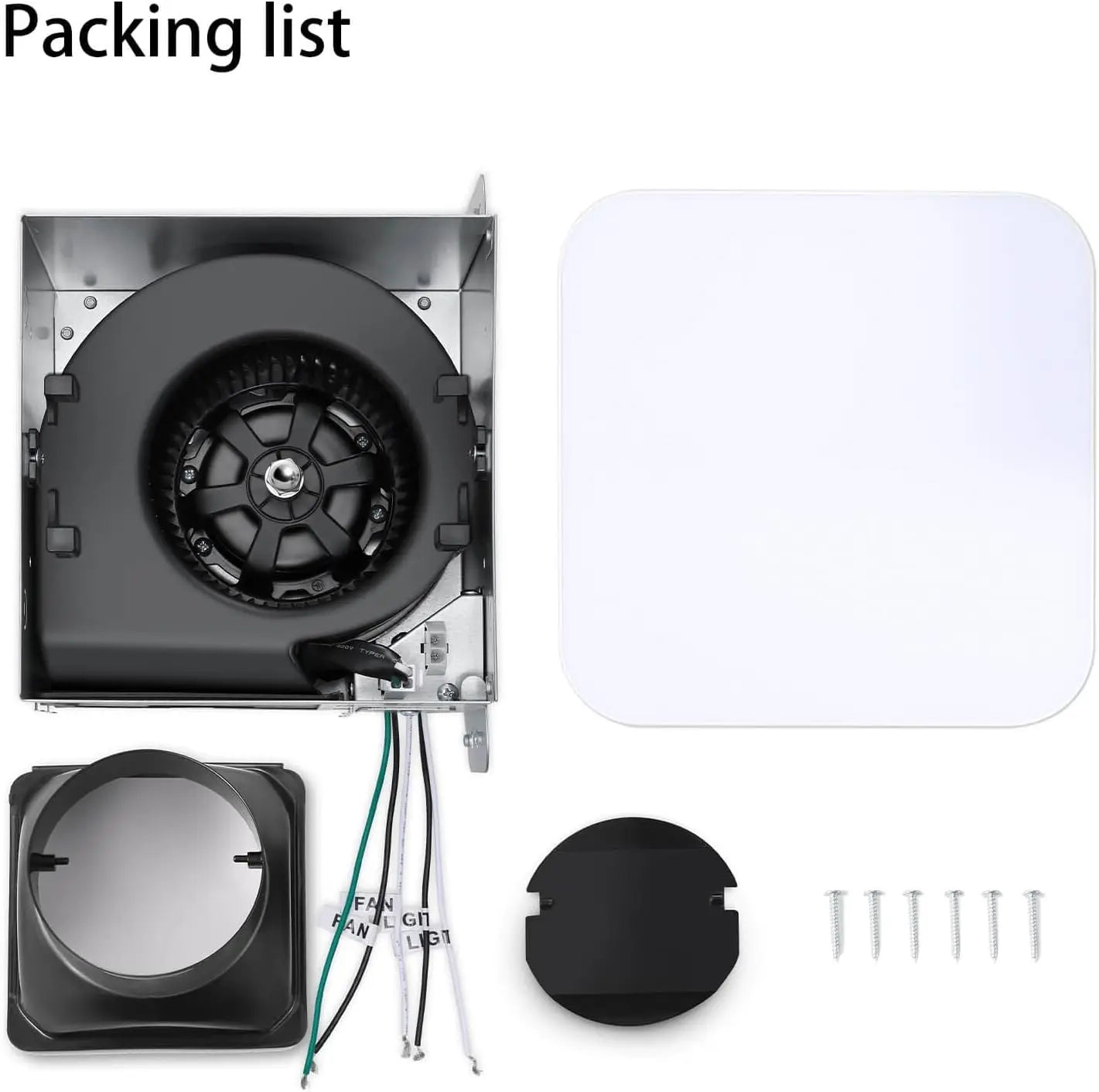 Bathroom Exhaust Fan with LED Light 110 CFM – 3 Color Temps, 1000LM, Ultra Quiet 2.5 Sones