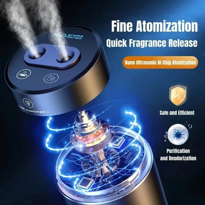R.E.D. Shopping Zai Xiao 380ML USB vehicle humidifier with double spray, mood light, and essential oil diffuser in a compact design