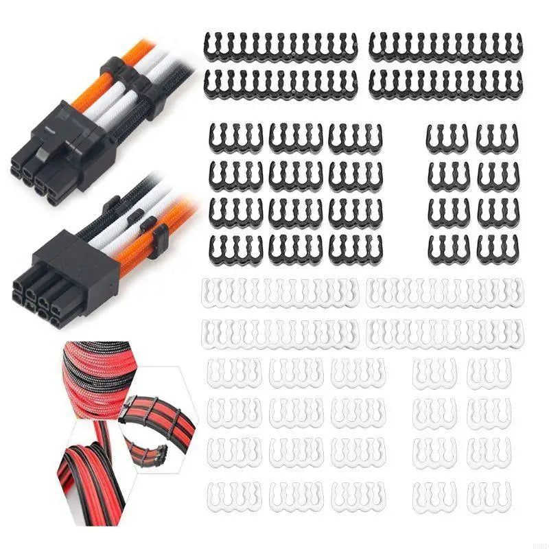 R.E.D. Shopping B9HD PP cable management tools wire combs for PSU cable extensions, showing black plastic combs for organizing cables
