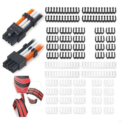 R.E.D. Shopping B9HD PP cable management tools wire combs for PSU cable extensions, showing black plastic combs for organizing cables
