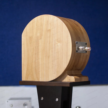 Personalized Nautilus speaker box by R.E.D. Shopping, 3-inch solid wood bookshelf speaker cabinet for DIY audio projects.