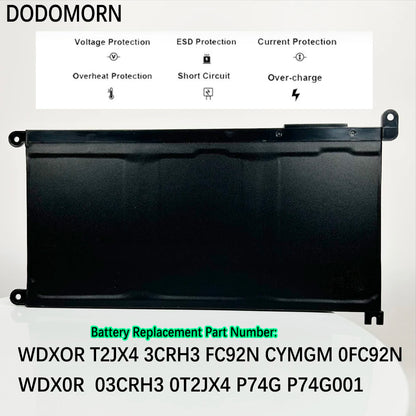 DODOMORN WDX0R Laptop Battery for Dell Vostro 5468 5568 & Inspiron 15 5567 5770 Series