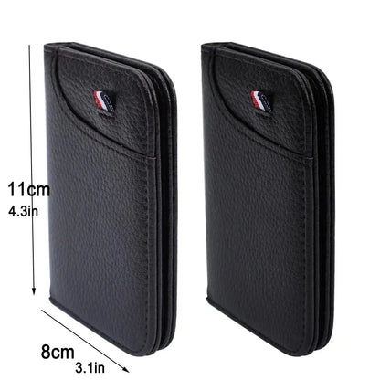 LISM Ultra-Slim PU Leather Credit Card Holder Wallet