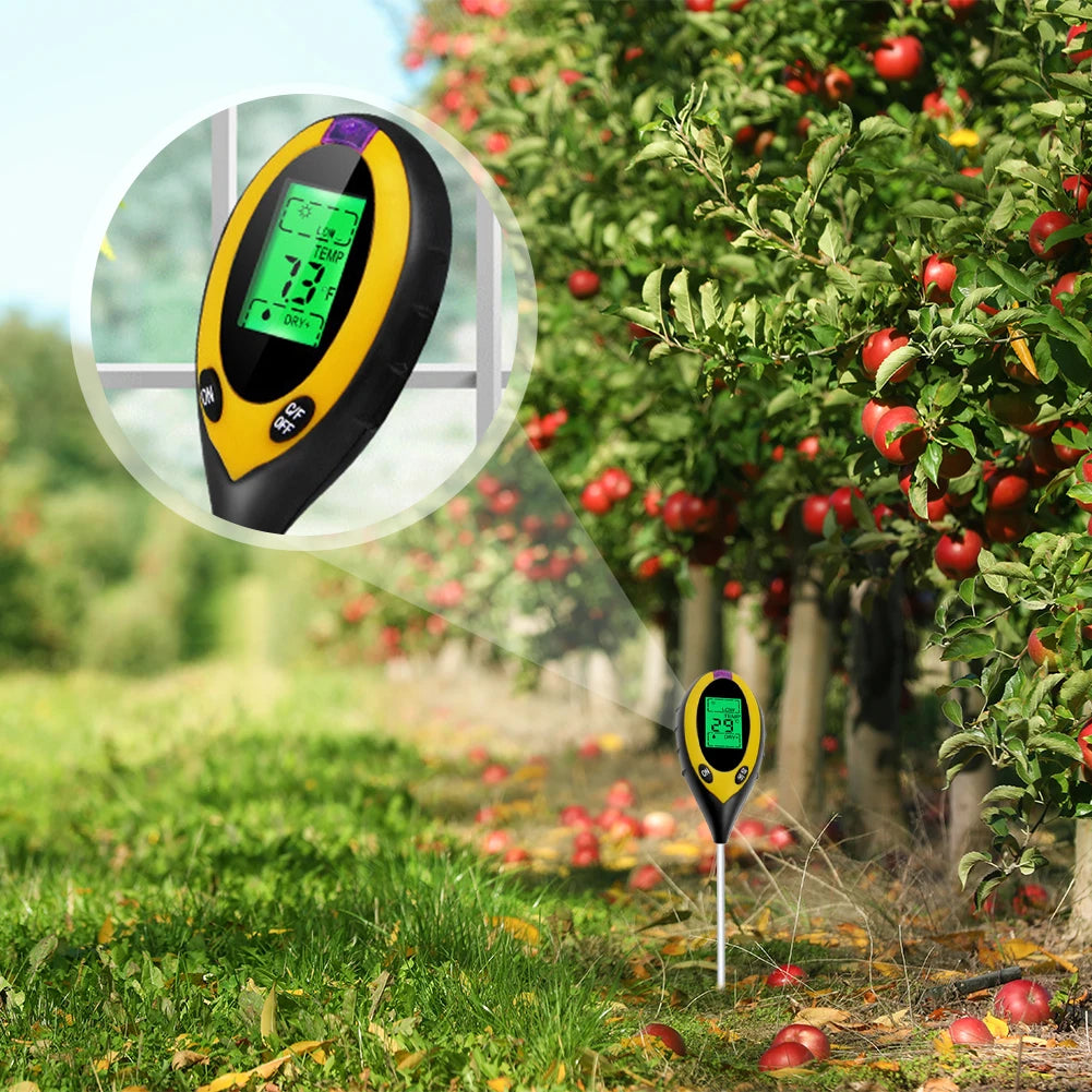 Wireless Smart Soil Tester – LCD Temperature & Humidity Monitor for Garden