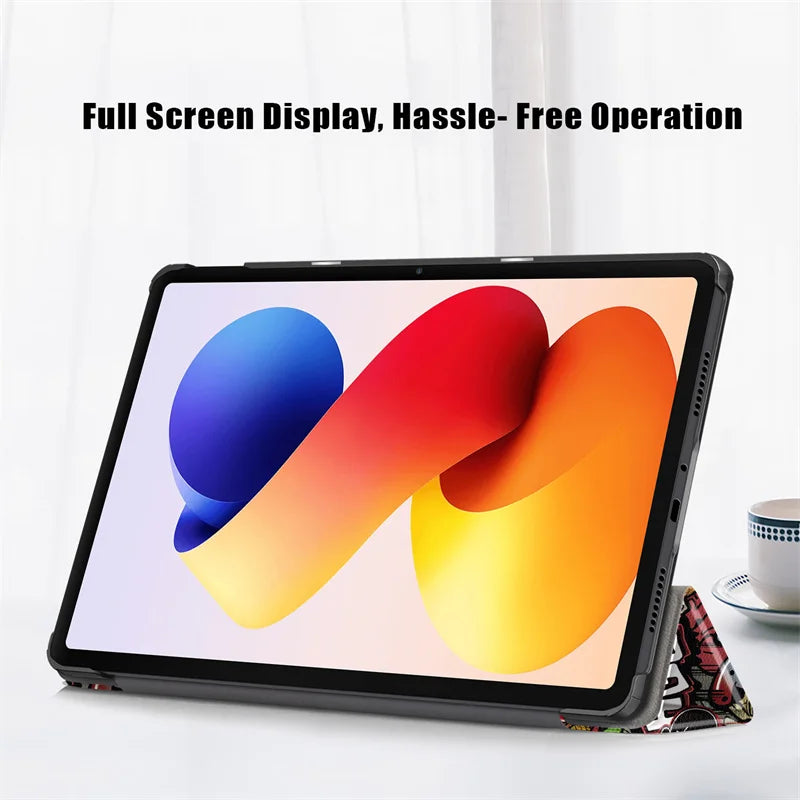 Fashion Print Magnetic Smart Stand PU Leather Case for Xiaomi Poco Pad M1 12.1" 2025