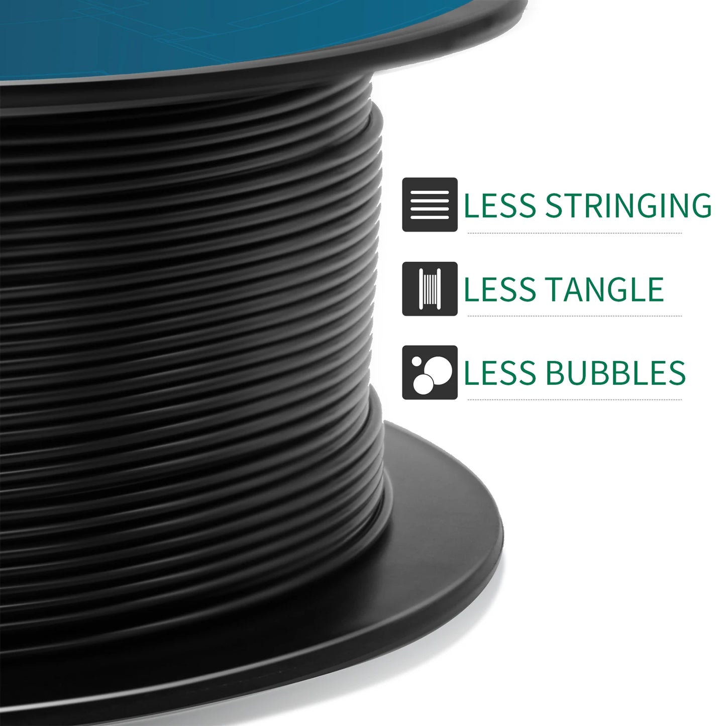 GEEETECH PETG 3D Printer Filament – 1.75mm, 1KG, Vacuum Packaging, Tangle-Free