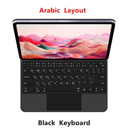 Magic Keyboard for iPad 11th Gen (A16) 2025 | Smart Case | Multi-Language | Black & White | 7 Languages