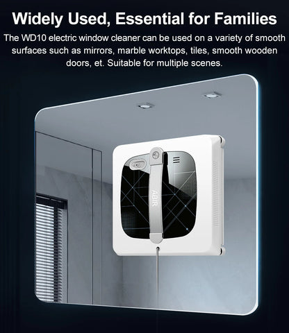 ABIR WD10 Window Cleaning Robot – Dual Roller Brushes, 10000Pa Suction, 6-Way Water Spray & Remote