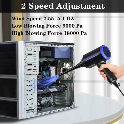 Electric Air Duster & Air Pump 2-in-1 – Compressed Air Cleaner for PC, Laptop, Keyboard + Inflate Swimming Rings