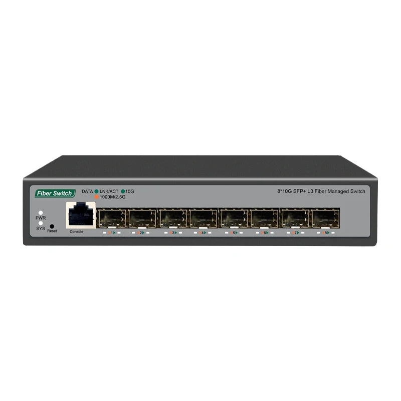 ONTi 8-Port 10Gb SFP+ L3 Managed Network Switch | 160Gbps | VLAN | DHCP | Dynamic Routing | EU/UK Plug