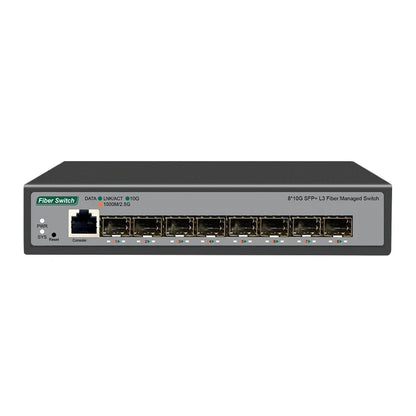 ONTi 8-Port 10Gb SFP+ L3 Managed Network Switch | 160Gbps | VLAN | DHCP | Dynamic Routing | EU/UK Plug