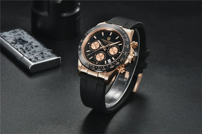 PAGANI DESIGN Men's Luxury Chronograph Watch – 100M Waterproof, Quartz Sport Wristwatch, Gift