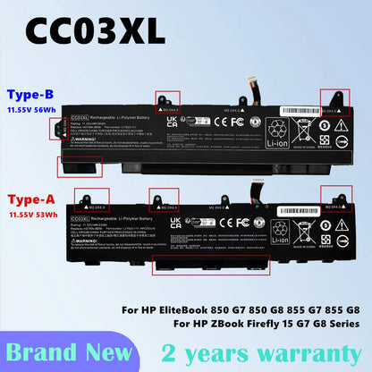 CC03XL Laptop Battery for HP EliteBook 830 835 840 845 850 855 G7 G8 | ZBook Firefly 14 15