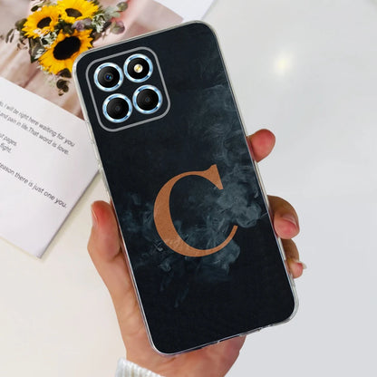 Transparent soft silicone case for Honor 70 Lite phone, clear TPU cover showing the phone's design.