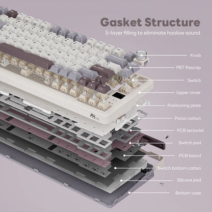 RK ROYAL KLUDGE L98 Left-Handed Mechanical Keyboard – 95%, Gasket, Tri-Mode, RGB, Hot-Swap
